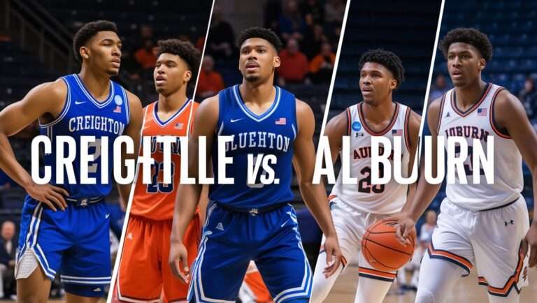 Creighton Bluejays Men’s Basketball vs Auburn Tigers Men’s Basketball Timeline