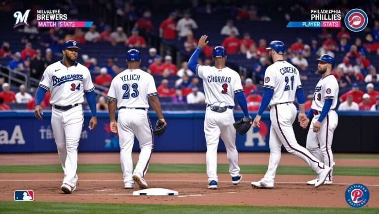 Milwaukee Brewers vs Phillies match Player Stats