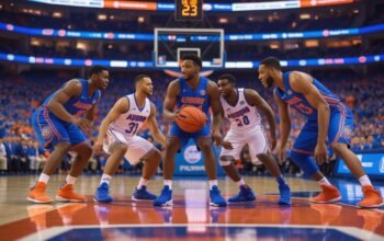 Auburn Tigers Men’s Basketball vs Florida Gators Men’s Basketball Timeline