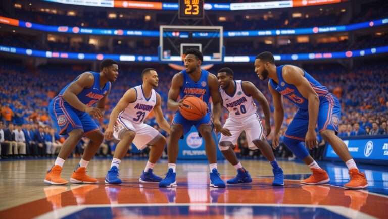 Auburn Tigers Men's Basketball vs Florida Gators Men's Basketball Timeline