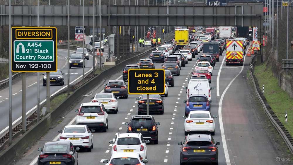 M6 Walsall Birmingham Lanes Closure